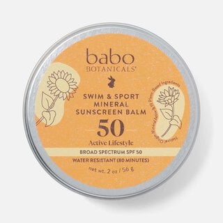 Babo Botanicals Swim & Sport Mineral Sunscreen Balm, SPF 50, 2 oz., , large