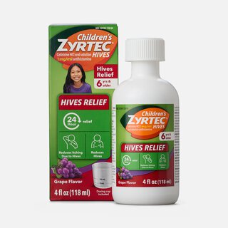 Children's Zyrtec Hives Relief Dye-Free, Sugar-Free Liquid, 4 fl oz., Grape, , large