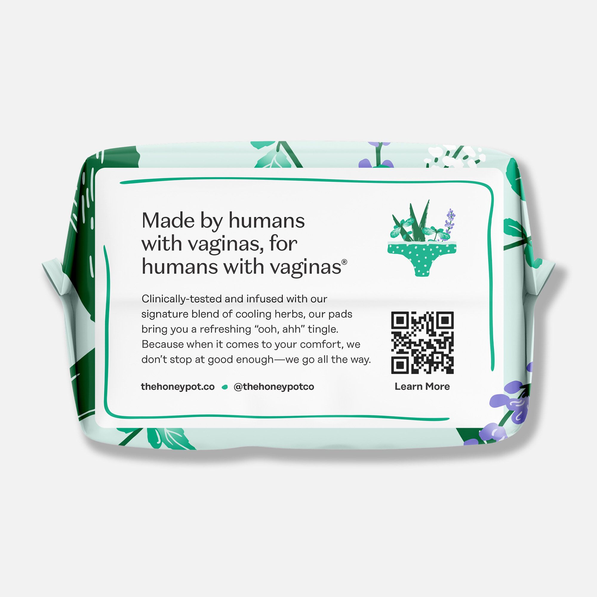 The Honey Pot 100% Organic Top Sheet Everyday Herbal Pantiliners, 30 ct., , large