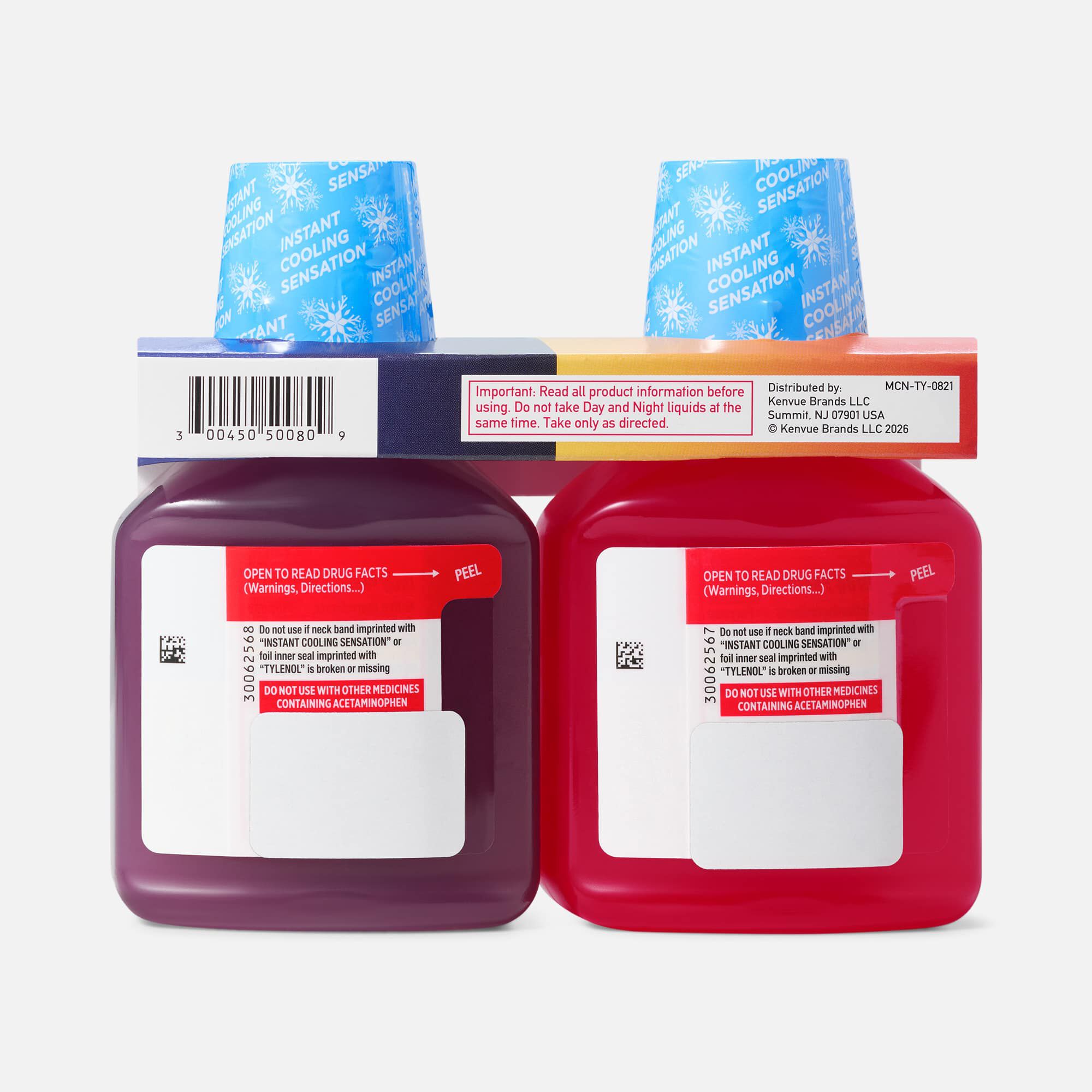 Tylenol® Extra Strength Cold + Flu Multi-Symptom Day & Night Liquid Combo Pack, , large