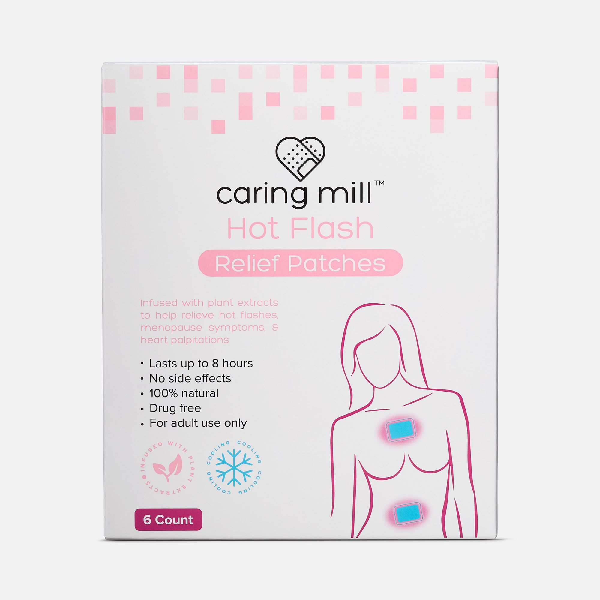 Caring Mill™ Hot Flash Relief Patch, 6 ct., , large