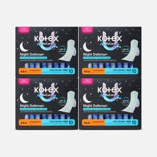 Kotex® BioCare™ Ultra Thin Overnight Pads With Wings, Heavy Absorbency, 10 ct. (4 pack), , large