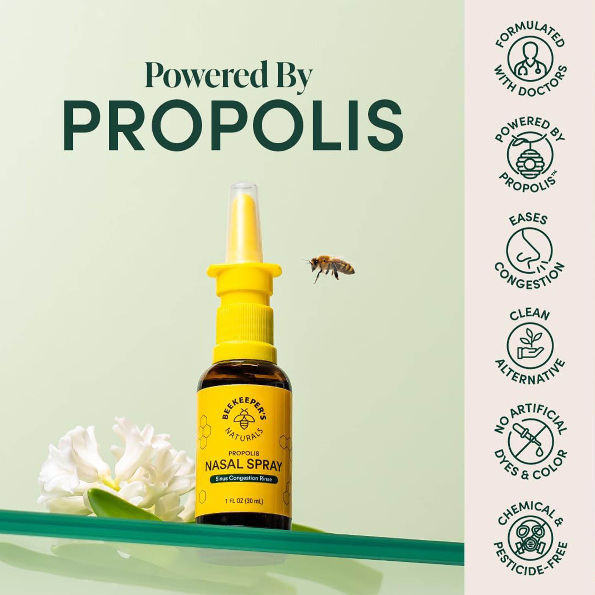 Beekeeper's Naturals Propolis Nasal Spray, 1 fl oz., , large