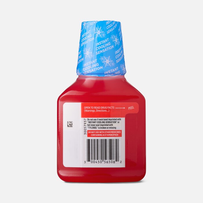 Tylenol Extra Strength Severe Cough + Sore Throat, Cherry, 8 fl oz., , large