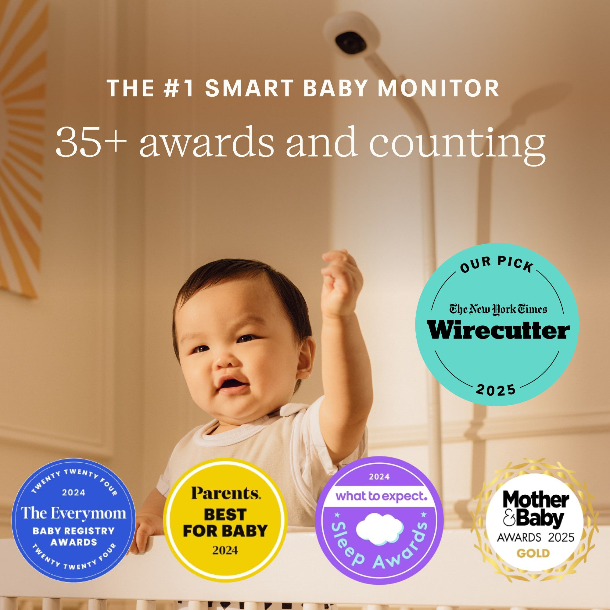Nanit Pro Camera & Wall Mount Baby Monitor, , large