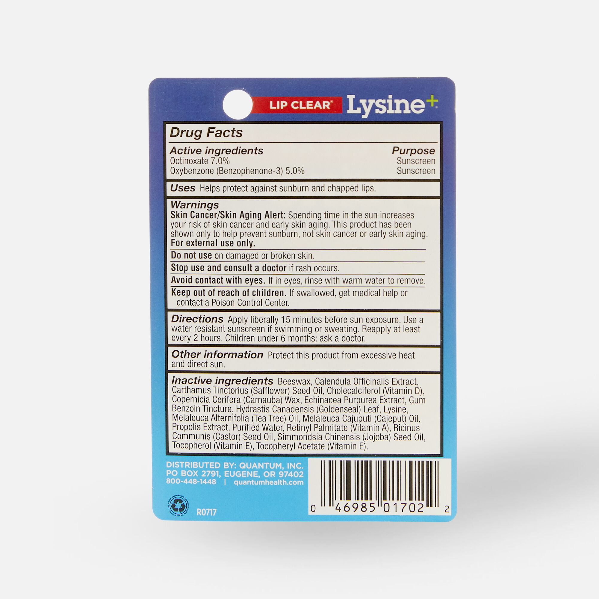 Quantum Health Lip Clear Lysine+ Balm, , large