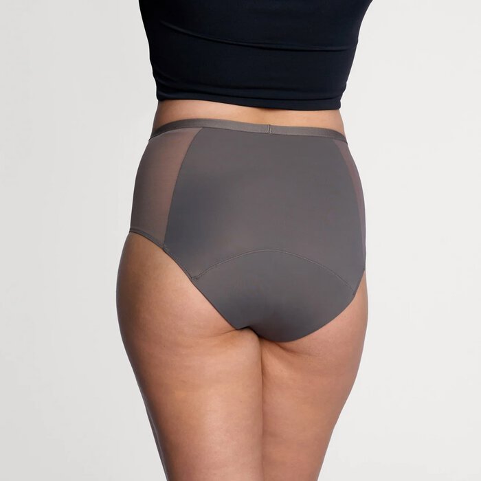 Thinx Comfort Stretch Hi-Waist All Day Period Underwear, Slate, , large