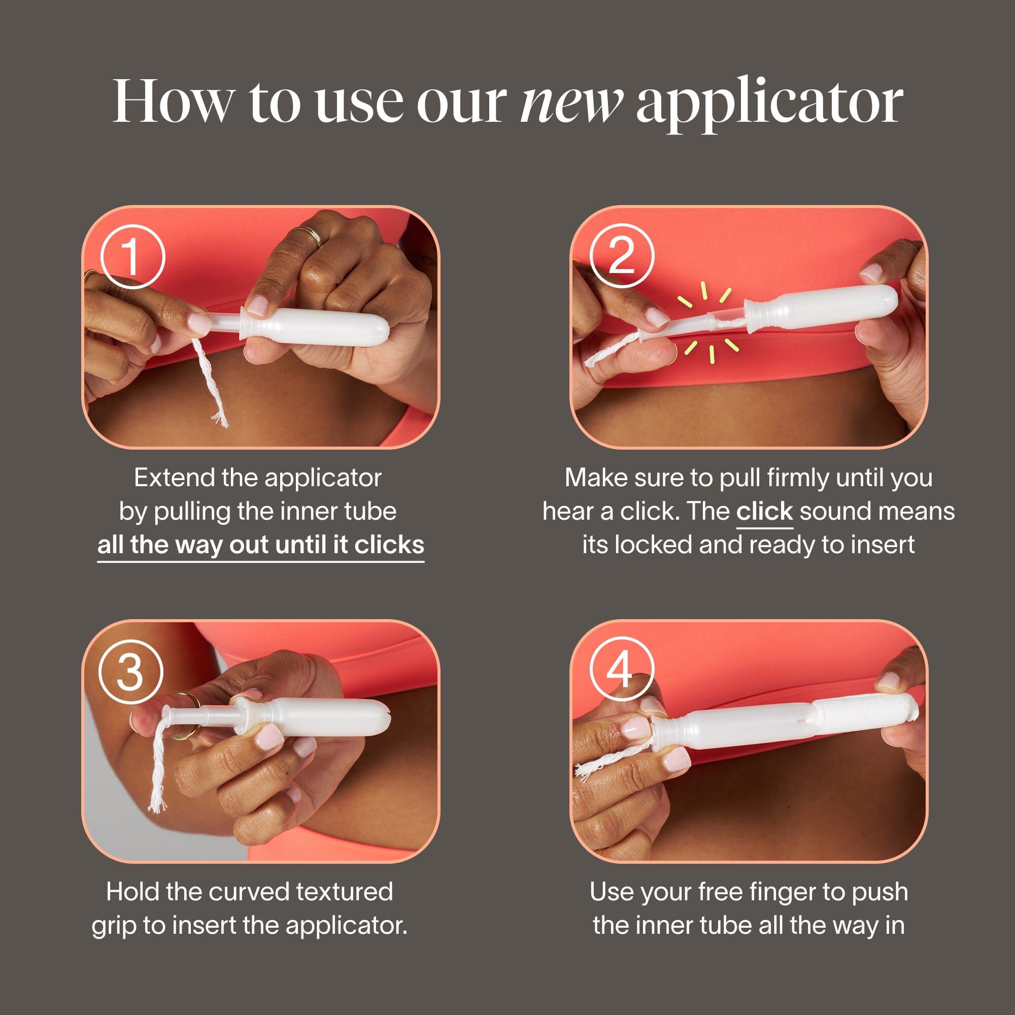 Cora Organic Cotton Applicator Tampons, , large