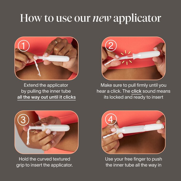 Cora Organic Cotton Applicator Tampons, , large