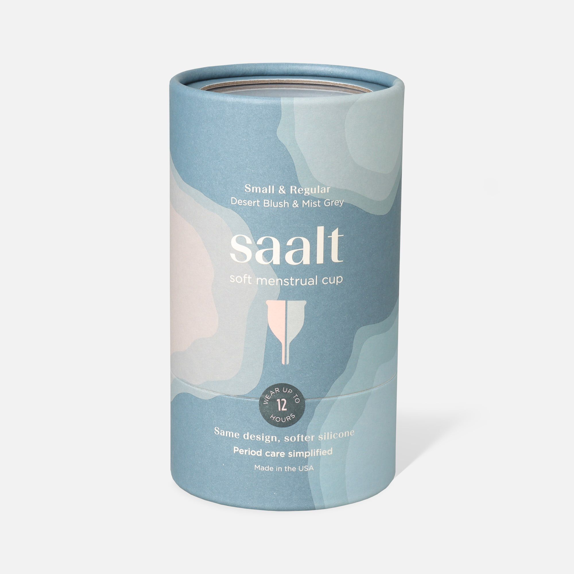 Saalt Soft Menstrual Cup, Duo Pack, Desert Blush, Small and Mist Grey, Regular, , large