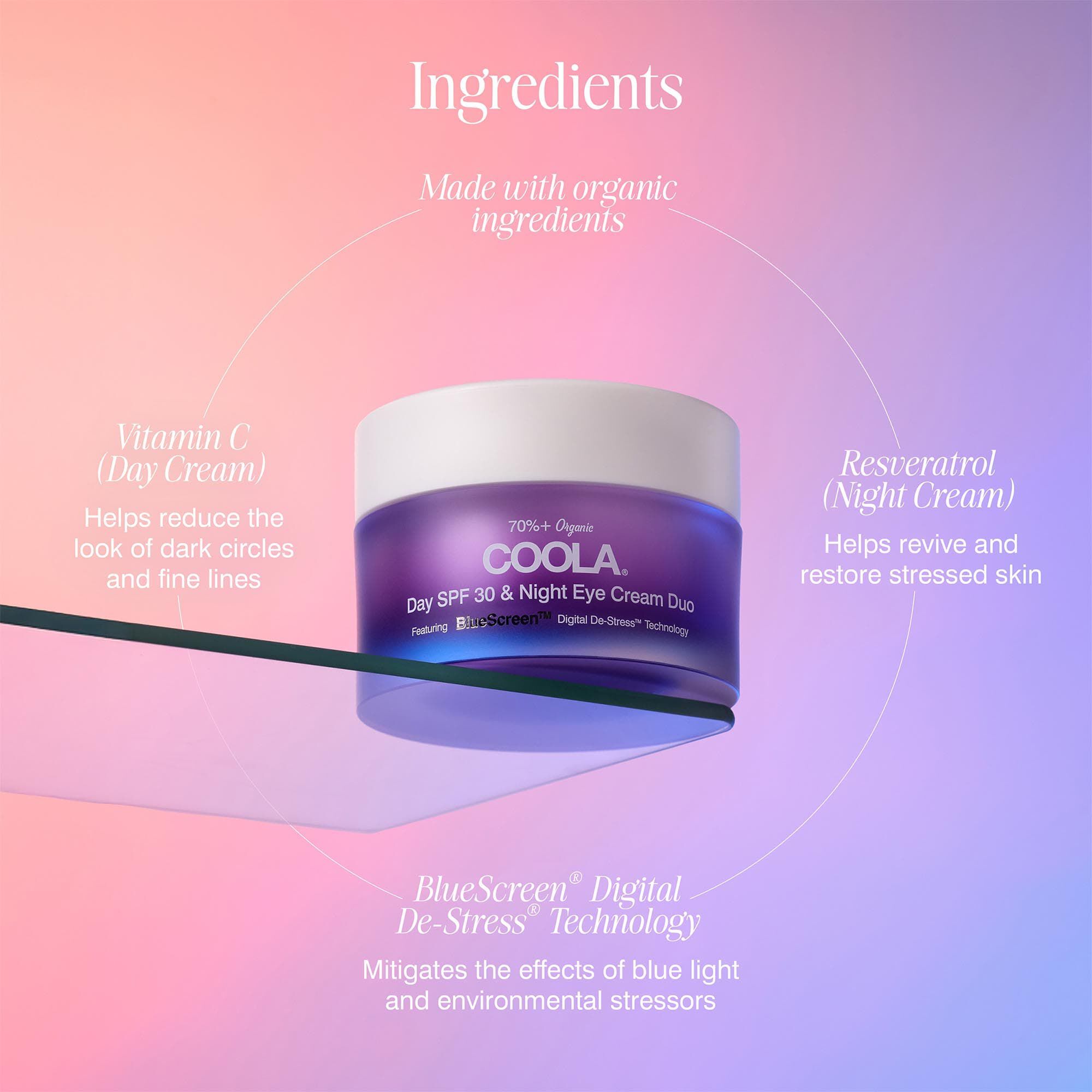 COOLA Day SPF 30 & Night Eye Cream Duo, 0.8 fl oz., , large