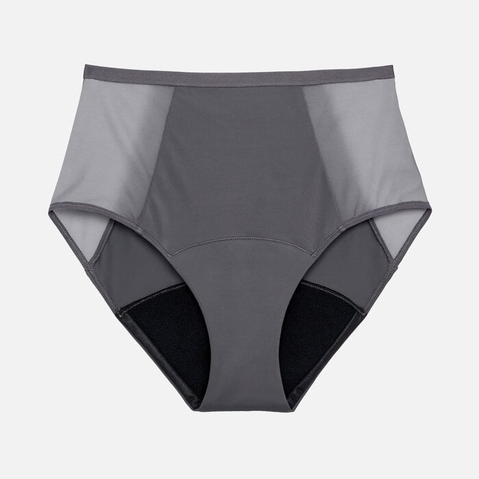 Thinx Comfort Stretch Hi-Waist All Day Period Underwear, Slate, , large