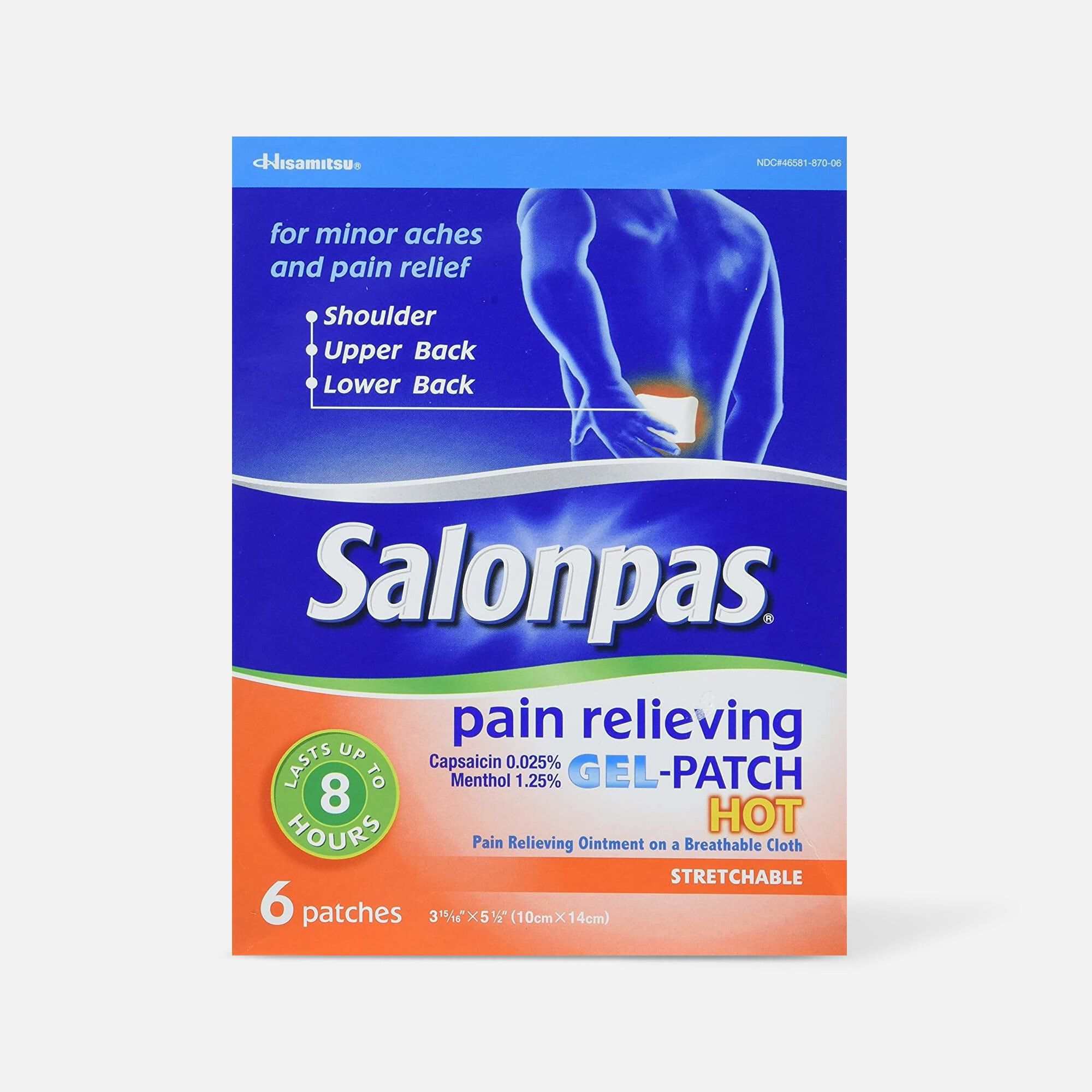 Salonpas Hot Gel Patch, 6 ct., , large