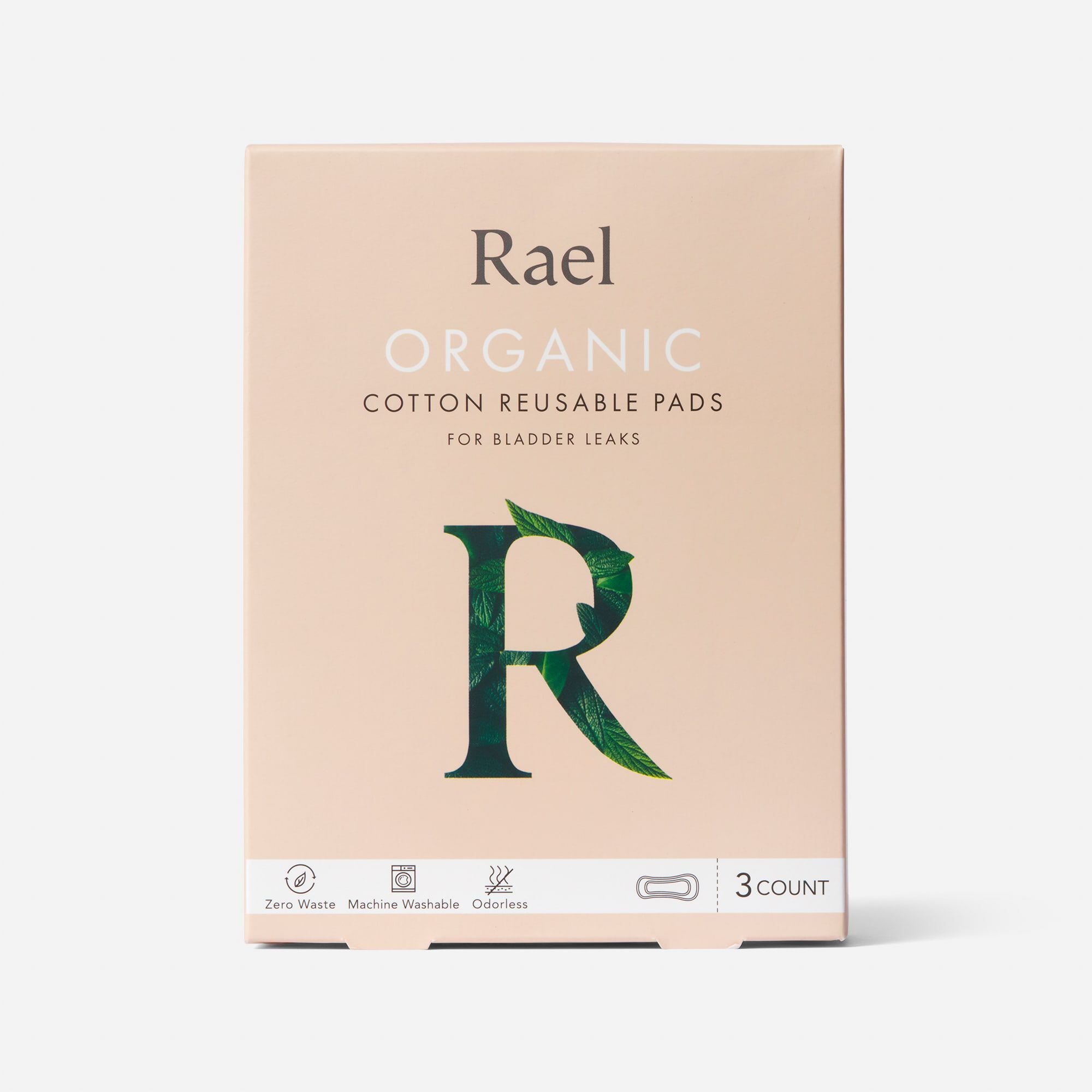 Rael Organic Cotton Reusable Pads for Bladder Leaks, 3 ct., , large