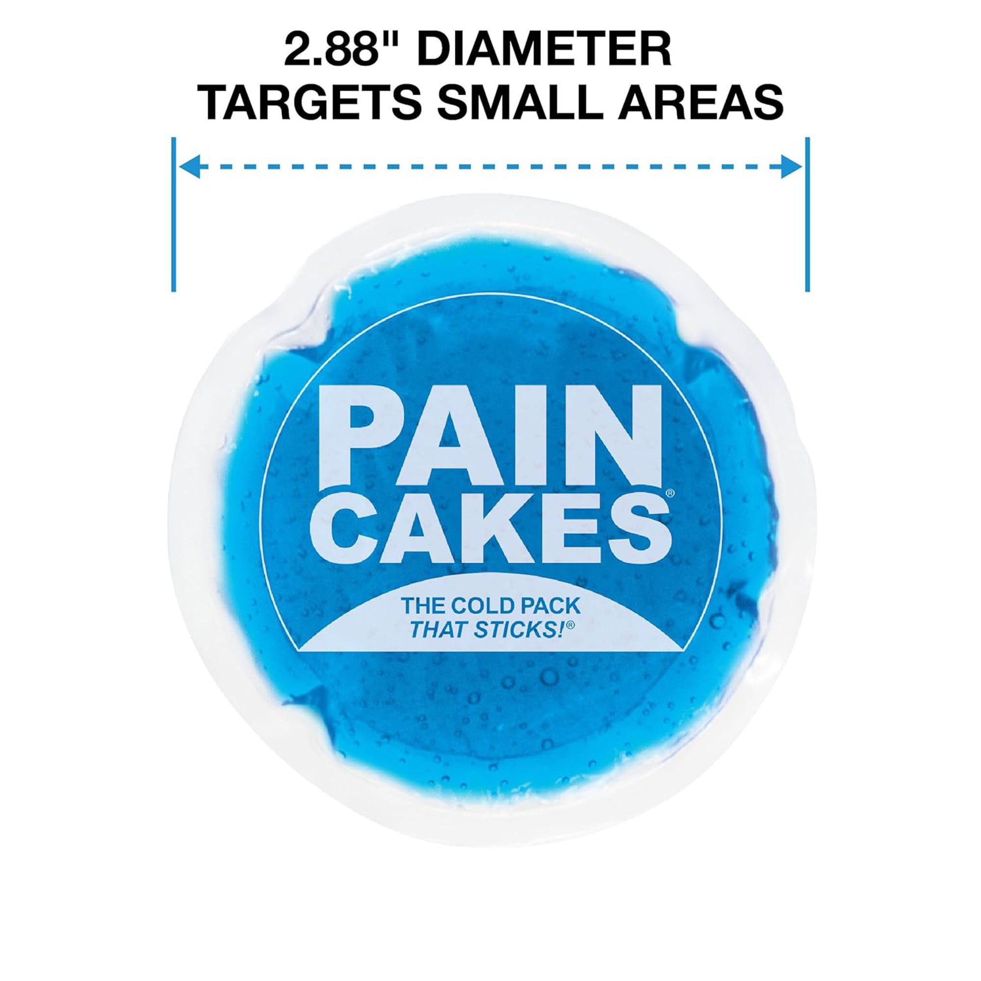 PAINCAKES Mini Cold Packs, 2.88"D , Blue & Purple, 2 ct., , large