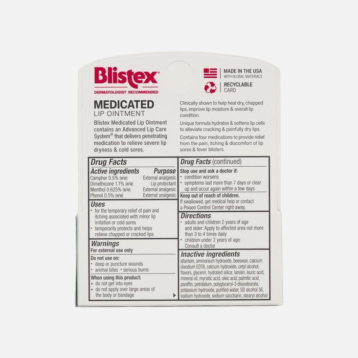 Blistex Medicated Lip Ointment, 2 ct., , large