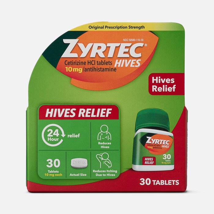 Zyrtec Hives Itch Relief 10 MG Tablets, 30 ct., , large