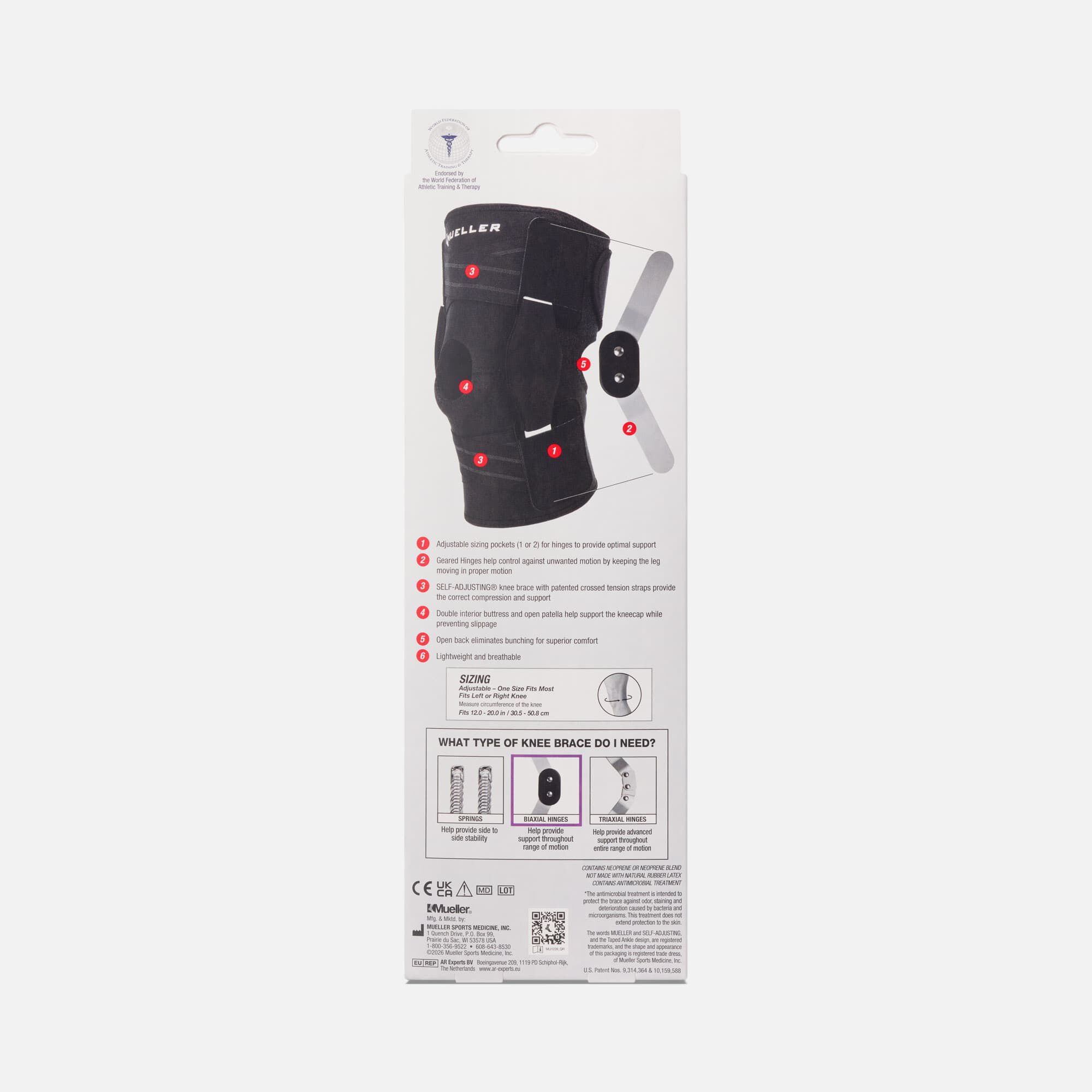 Mueller® Self-Adjusting™ Hinged Knee Brace, , large