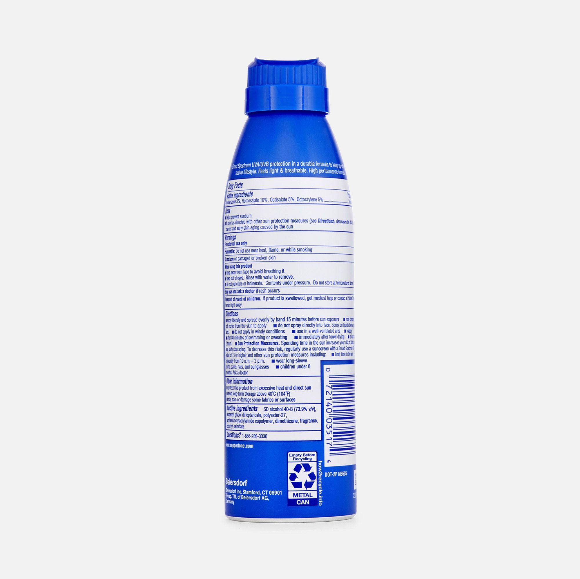 Coppertone Sport Sunscreen Spray, SPF 50, 5.5 oz., , large
