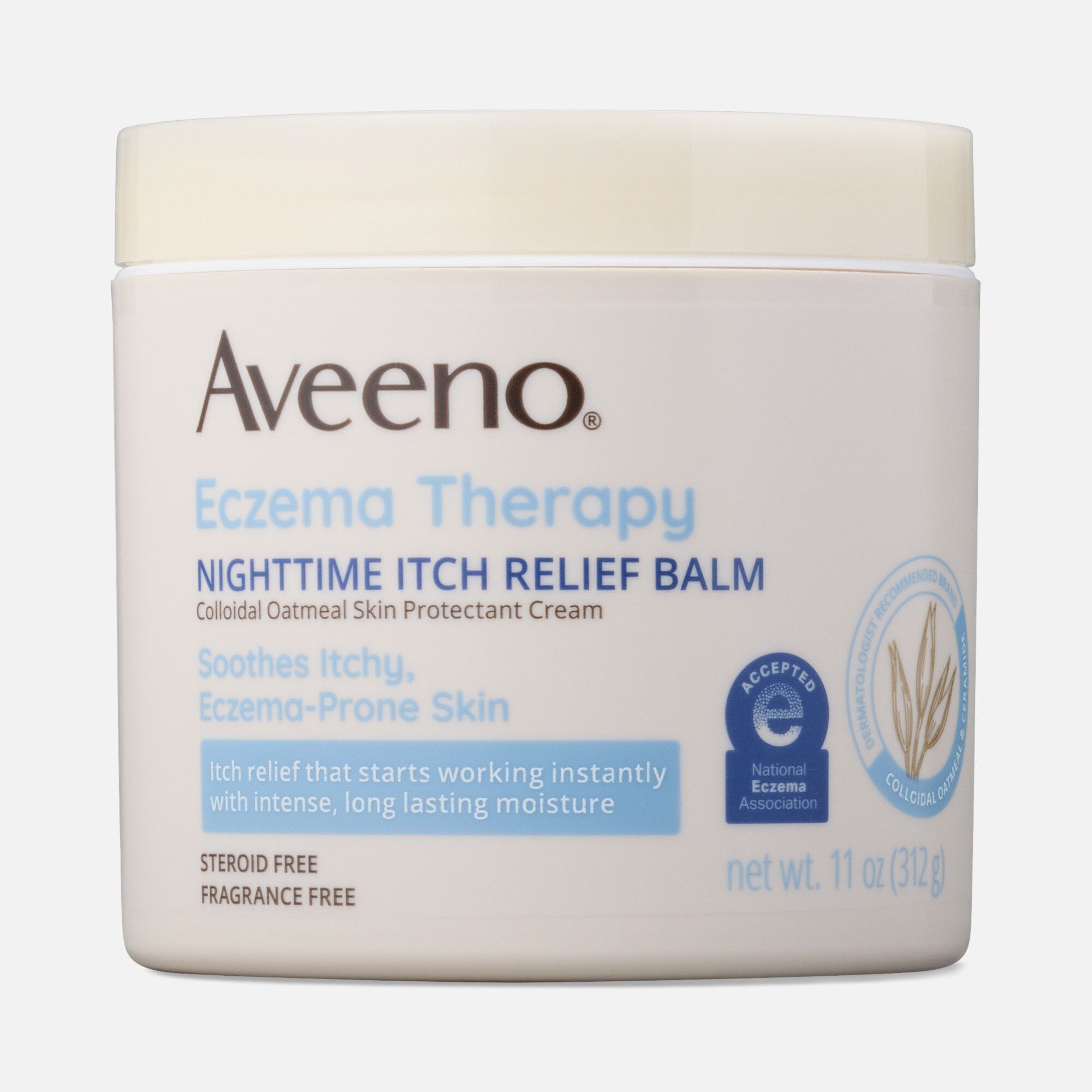 Aveeno Eczema Therapy Nighttime Itch Relief Balm Jar, 11 oz., , large