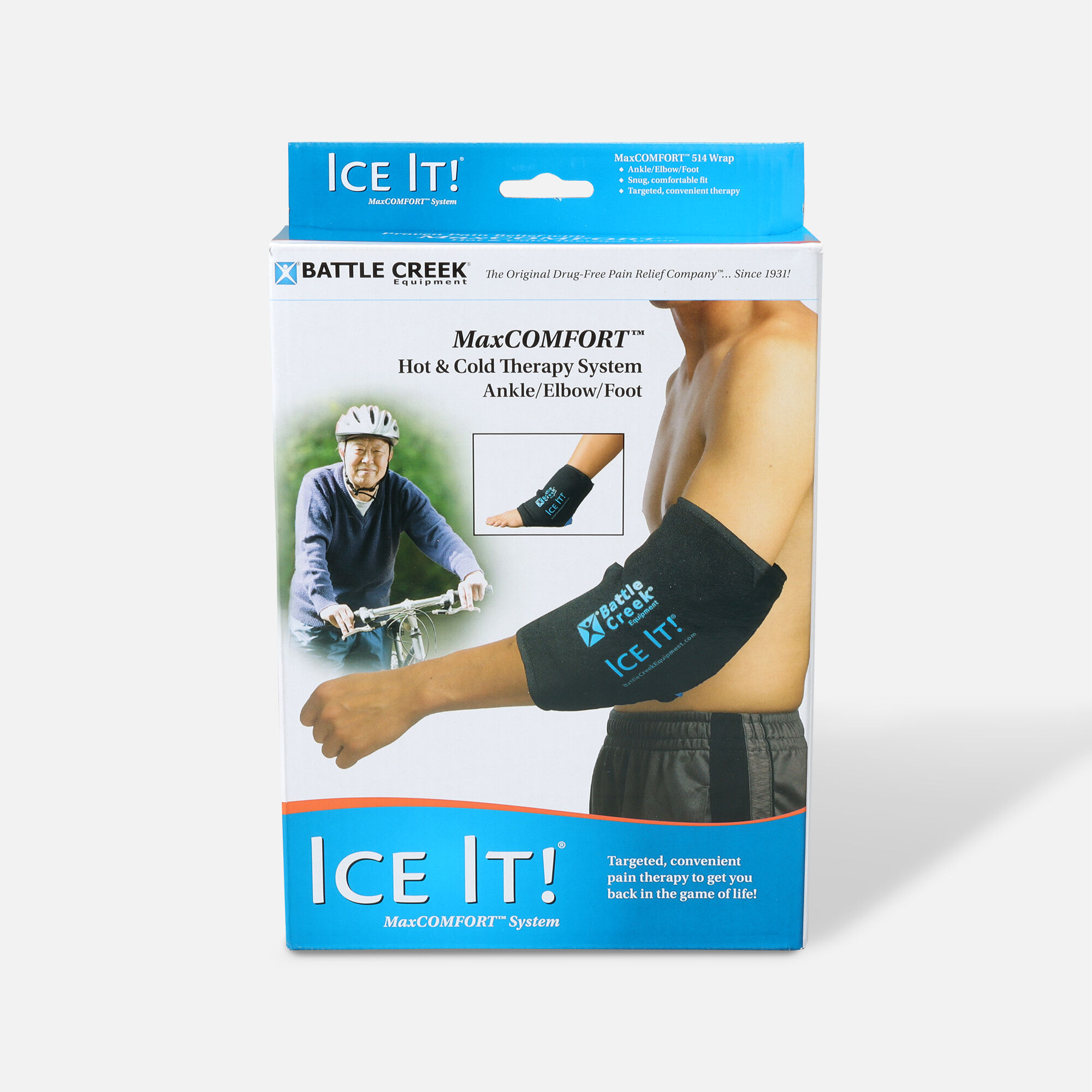 Battle Creek Ice It! ColdCOMFORT Ankle/Elbow/Foot System 10.5" x 13", , large