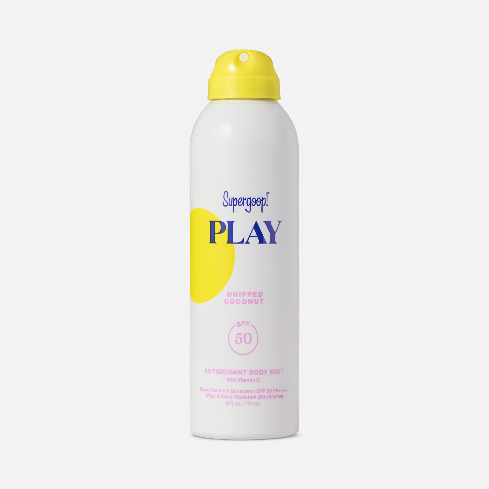 Supergoop! PLAY Antioxidant Body Mist, SPF 50 with Vitamin C, Whipped Coconut, 6 fl. oz., , large