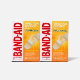 BAND-AID® Bandages with Neosporin Antibiotic Ointment, Assorted Sizes, 20 ct. (2-Pack), , large