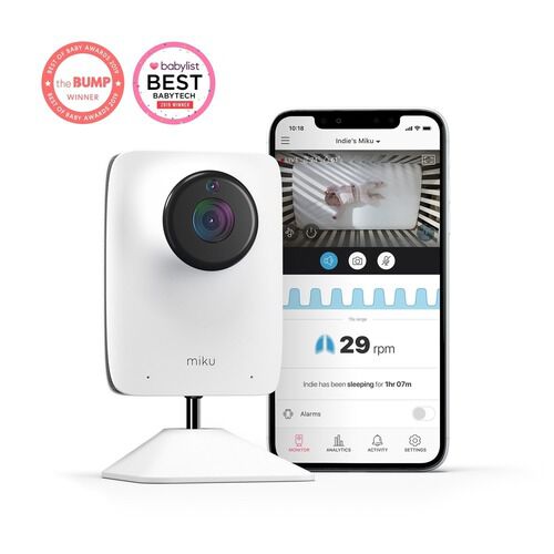 Miku Smart Baby Monitor with Breathing and Movement, , large