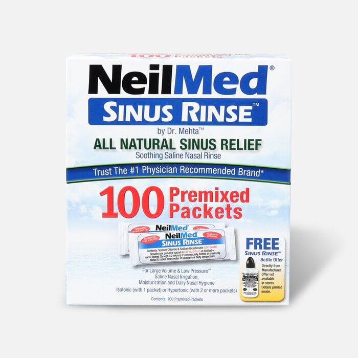 NeilMed Sinus Rinse Regular Refill Packets, 100 ct., , large
