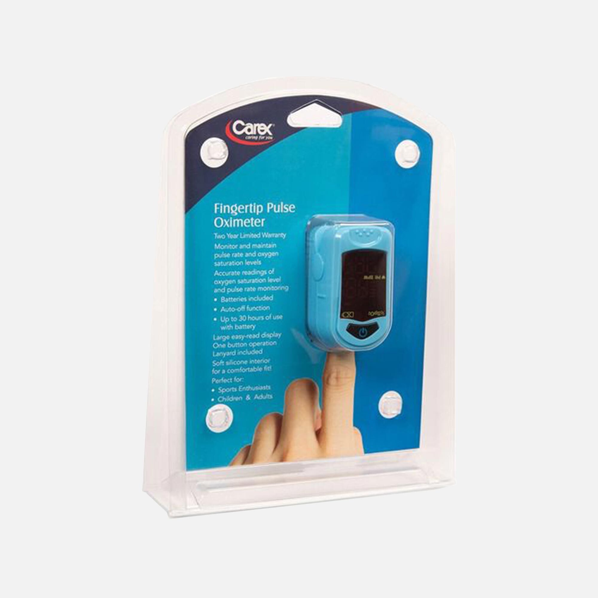 Carex Finger Pulse Oximeter Oxygen Saturation Monitor for Pediatric and Adult, , large
