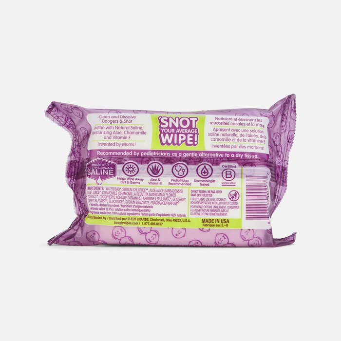 Boogie Wipes Saline Nose Wipes, , large