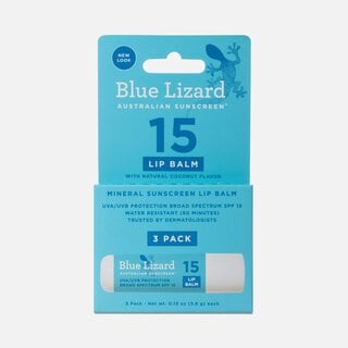 Blue Lizard Mineral SPF 15 Lip Balm, 0.13 oz., 3-Pack, , large