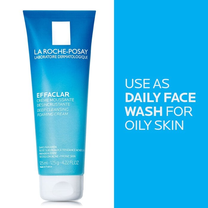 La Roche-Posay Effaclar Deep Cleansing Foaming Cream Cleanser, 4.22 oz., , large