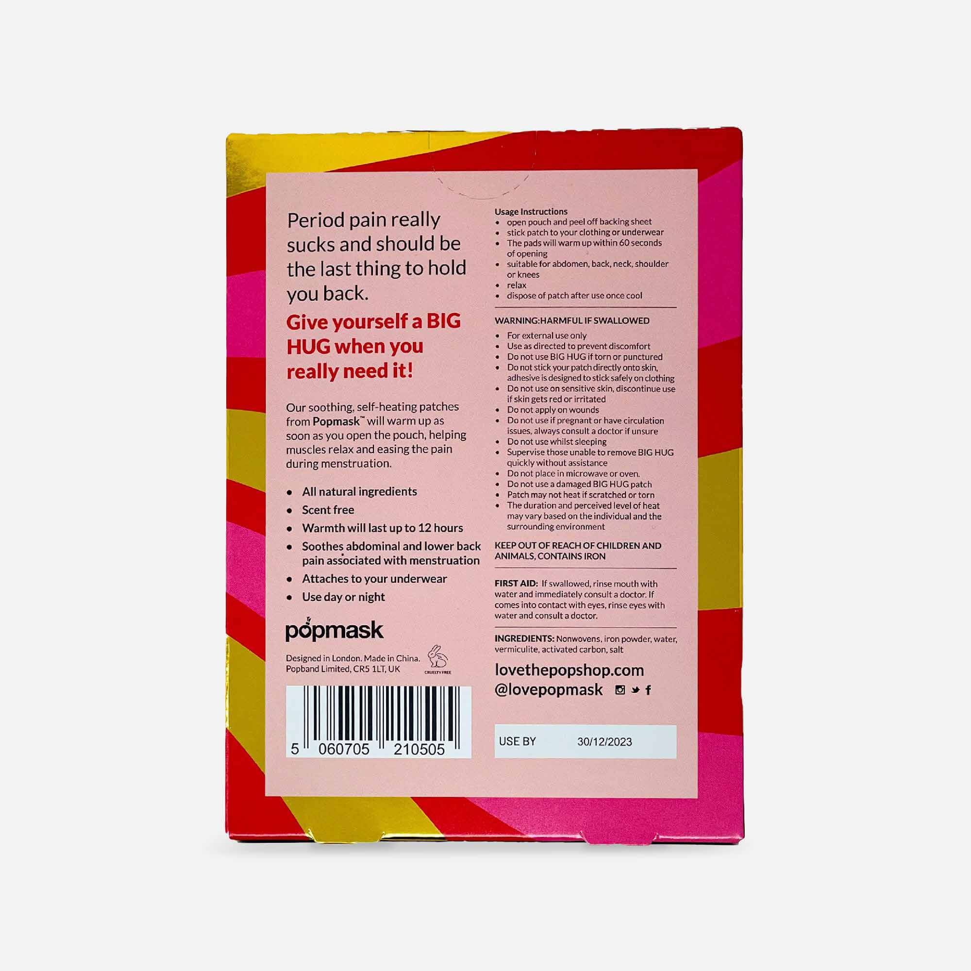 POPMASK BIG HUG Self-Heating Patches, 5 ct., , large