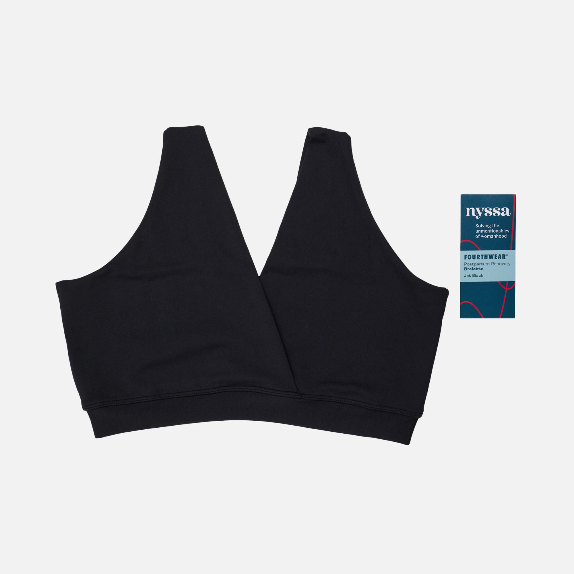 Nyssa FourthWear Postpartum Recovery Bralette & Breast & Chest Ice/Heat Packs, Black, , large