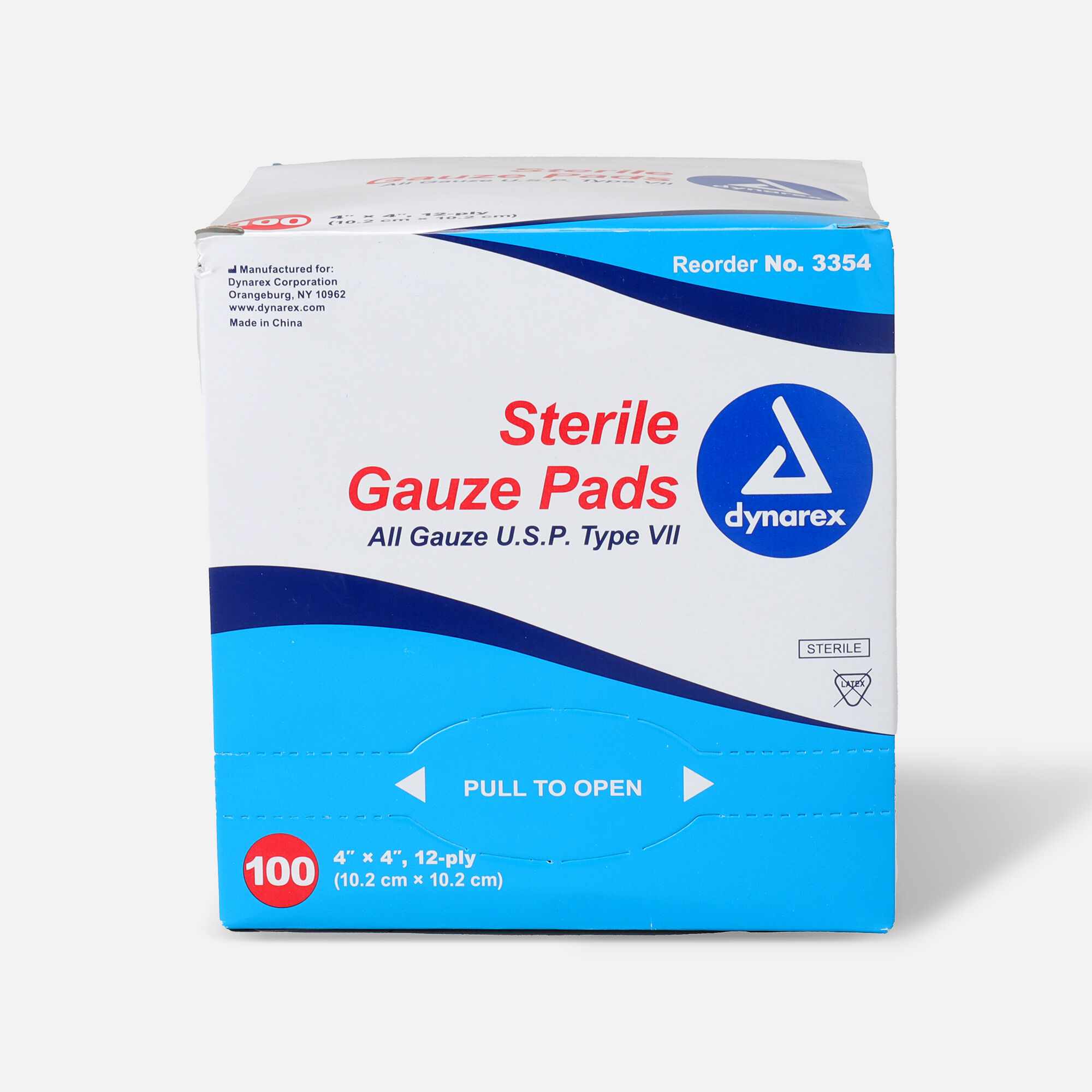 Dynarex Sterile Gauze Pads, 12 ply, 4 in x 4 in - 100 ct., , large