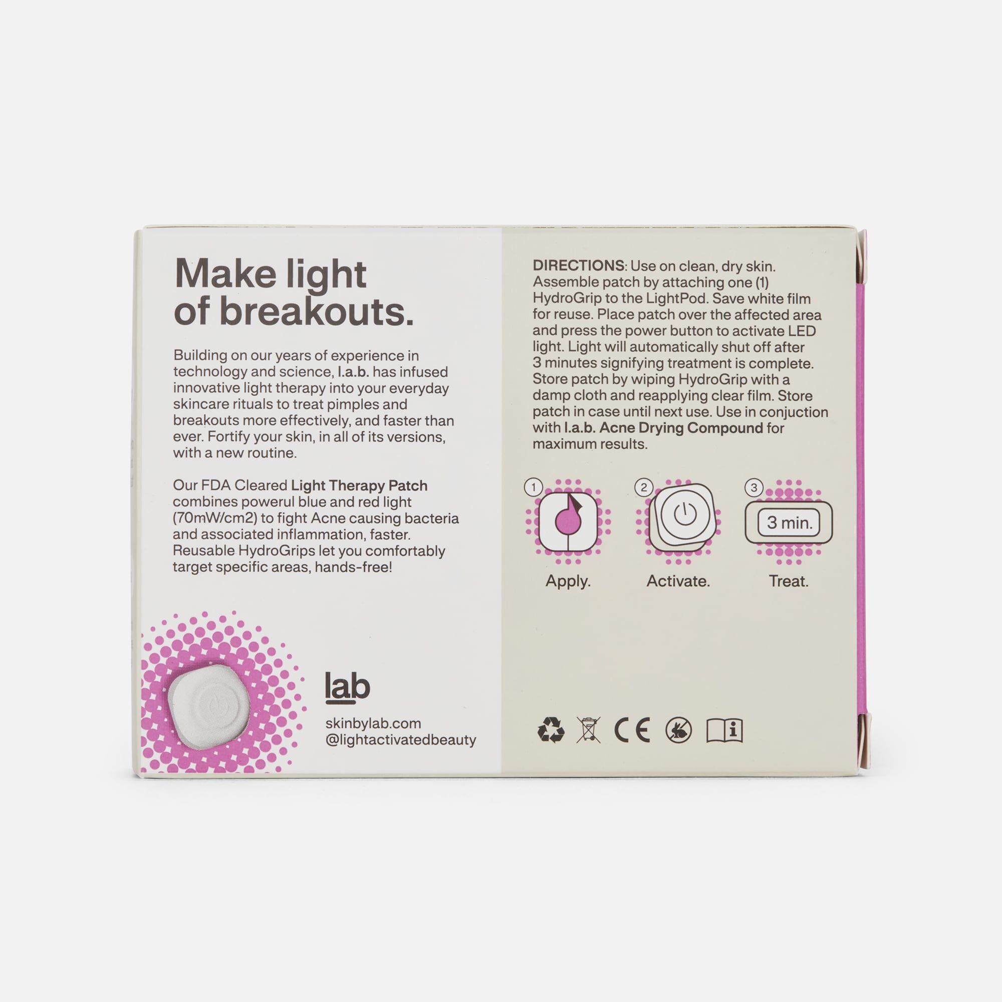 l.a.b. Acne Light Therapy Patch, 60 Uses (2-Pack), , large