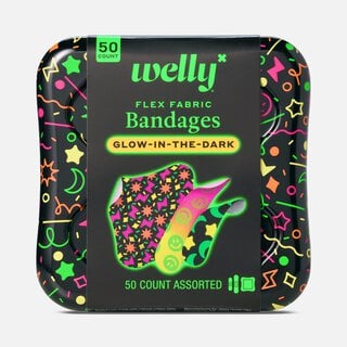 Welly® Flex Fabric Bandages, Glow Party, 50 ct., , large