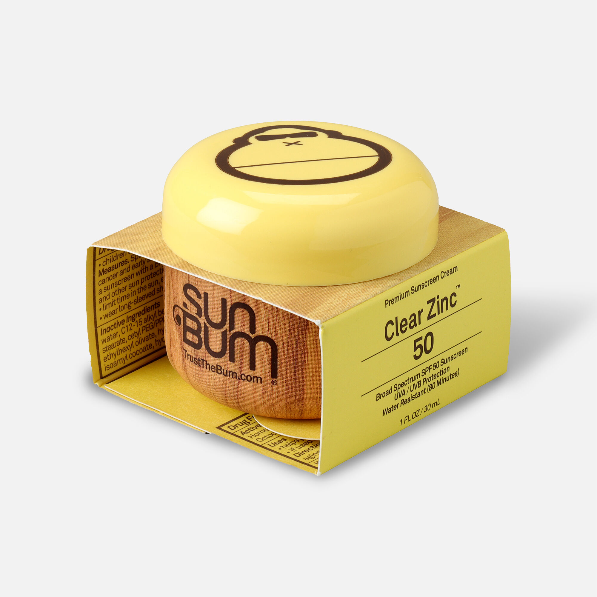 Sun Bum Clear Zinc Oxide Sunscreen, SPF 50, 1 oz. Jar, , large