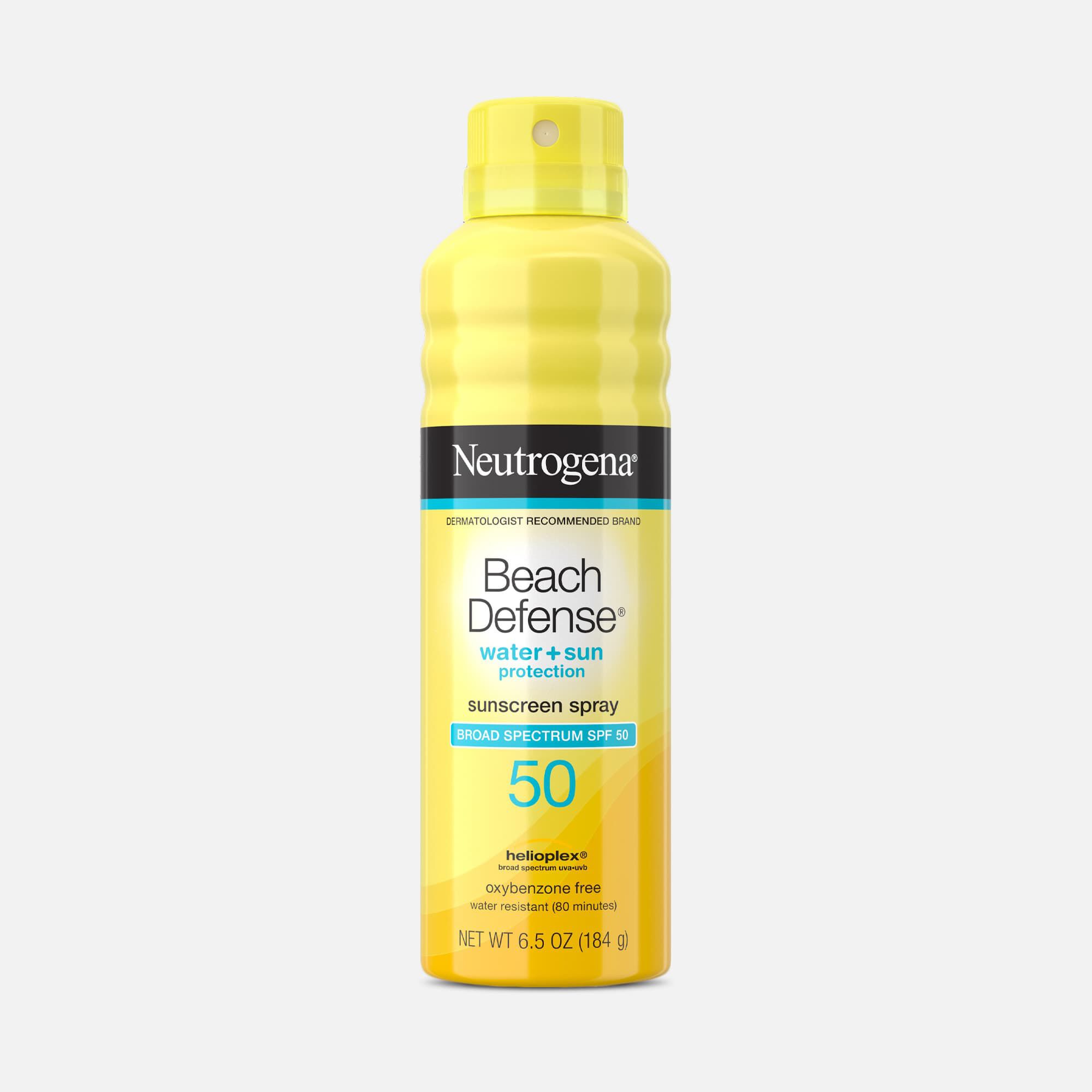 Neutrogena Beach Defense Water + Sun Sunscreen Spray, SPF 50, 6.5 oz.