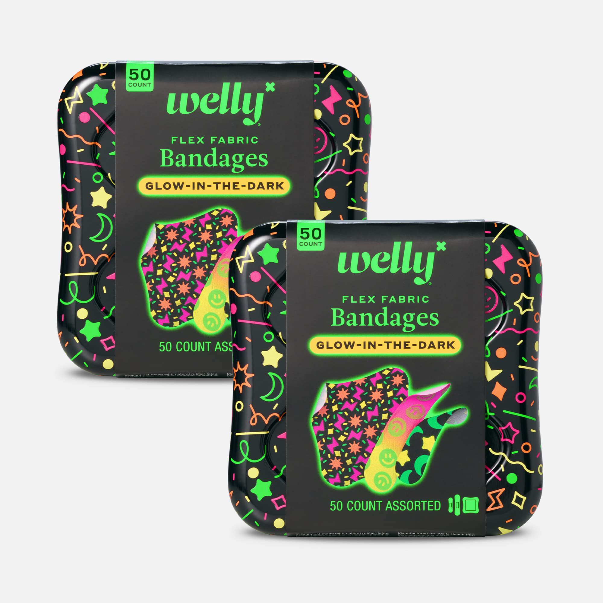 Welly® Flex Fabric Bandages, Glow Party, 50 ct. (2 pack)