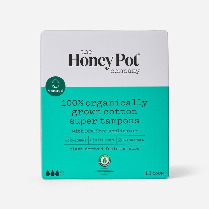 The Honey Pot Organic Cotton BPA Free Applicator Tampon, , large