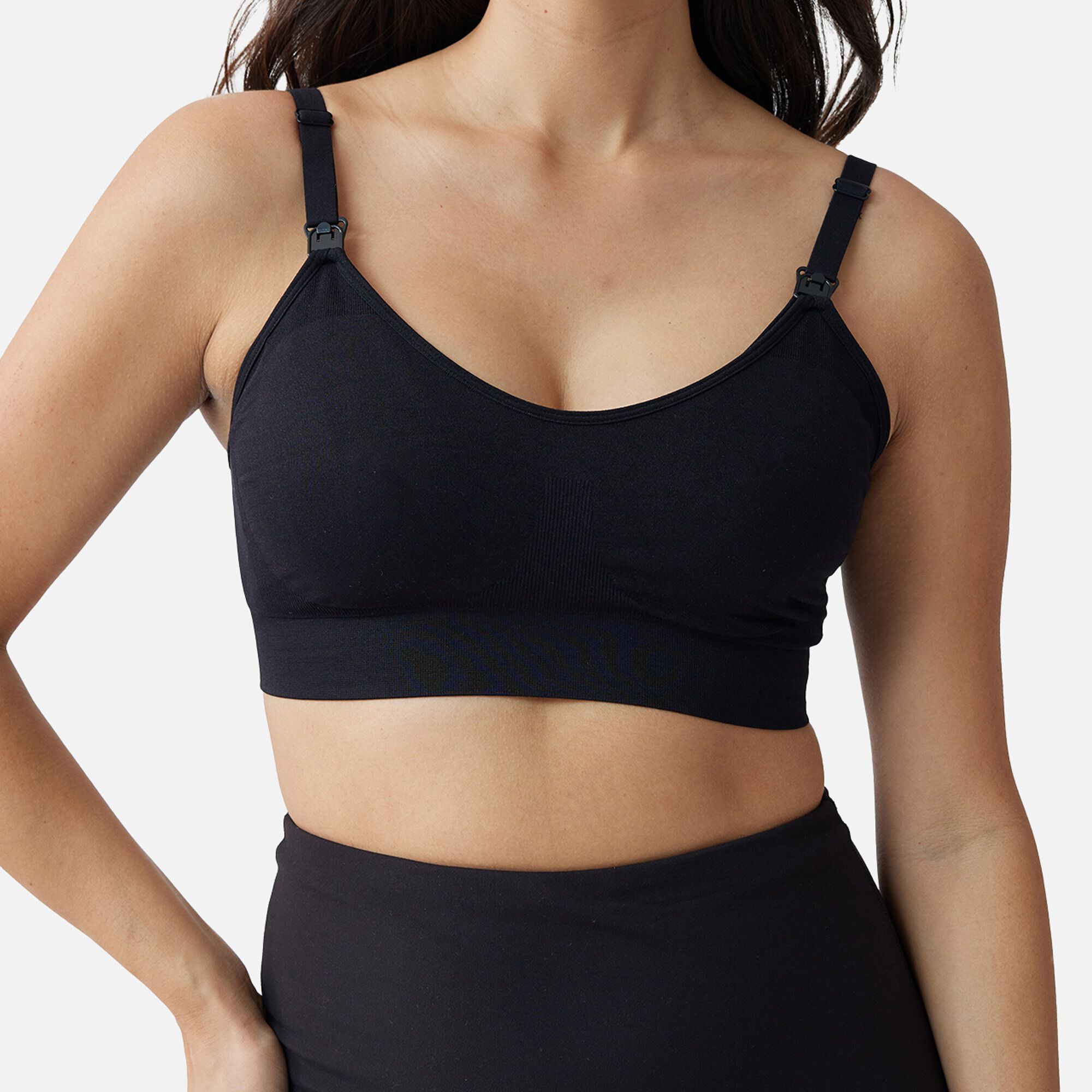 Ingrid + Isabel Basics Pumping  + Nursing Bra, Black, , large