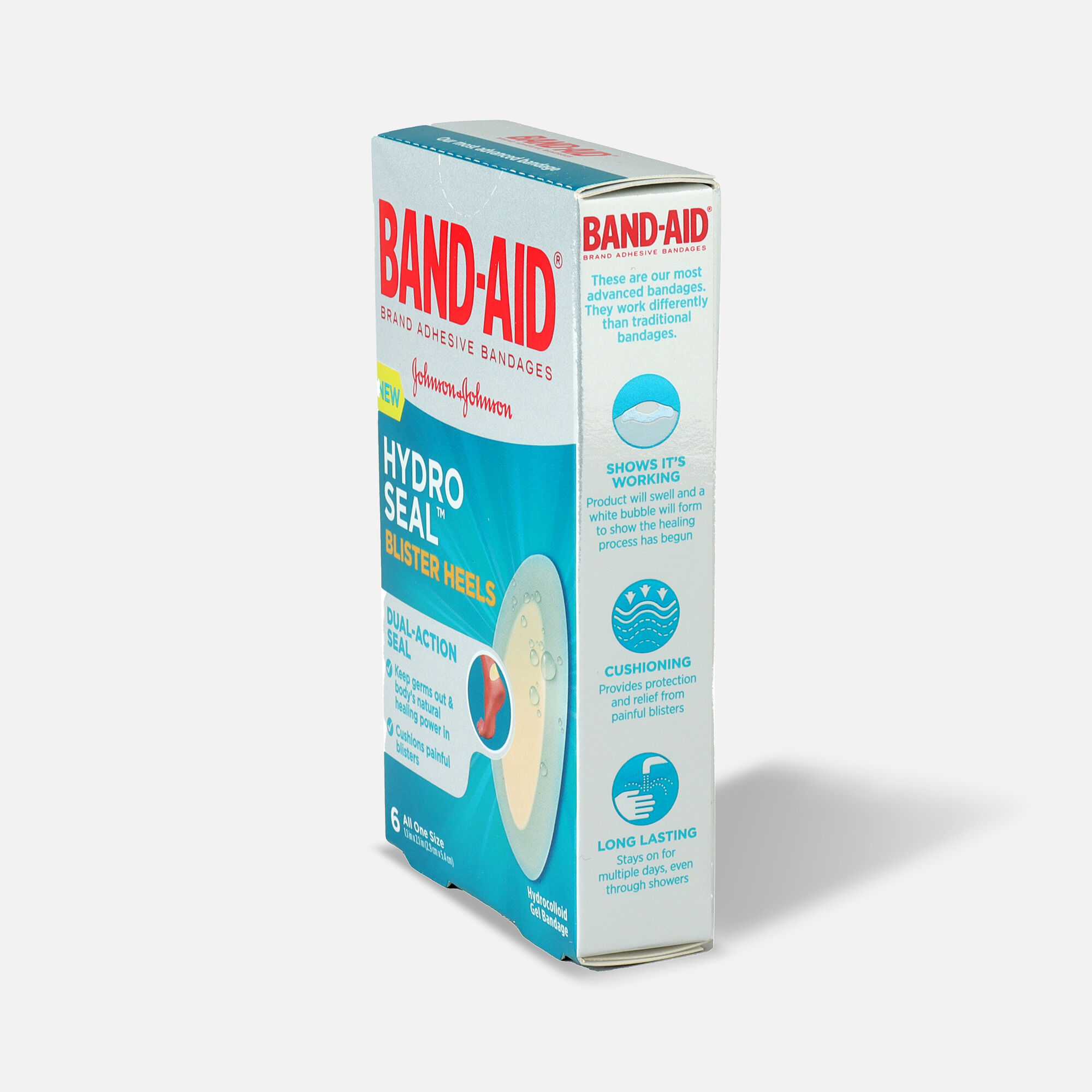 BAND-AID® Hydro Seal Adhesive Bandages for Heel Blisters, 6 ct., , large