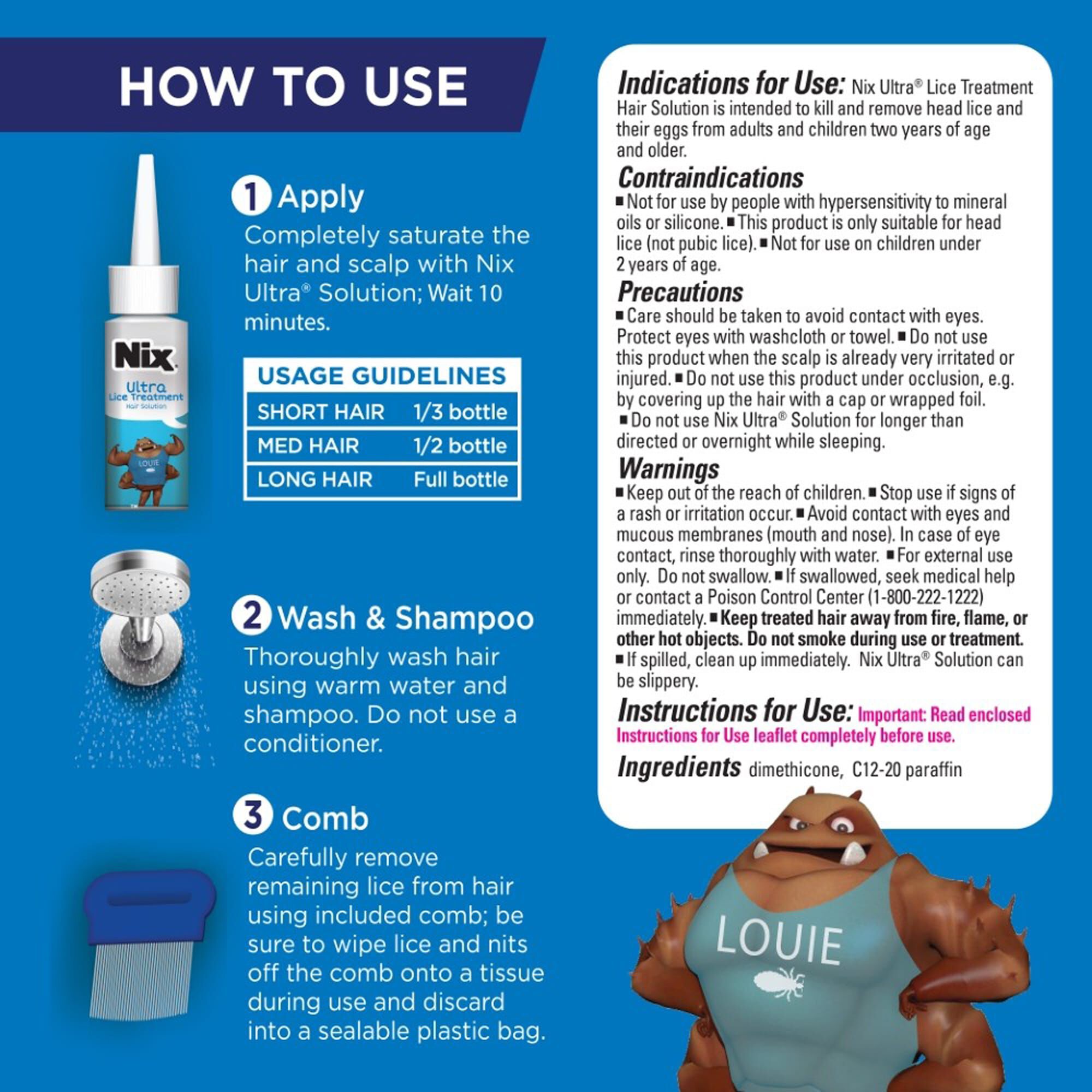Nix Ultra Super Lice Removal Kit Lice Removal Treatment For Hair and Home, , large