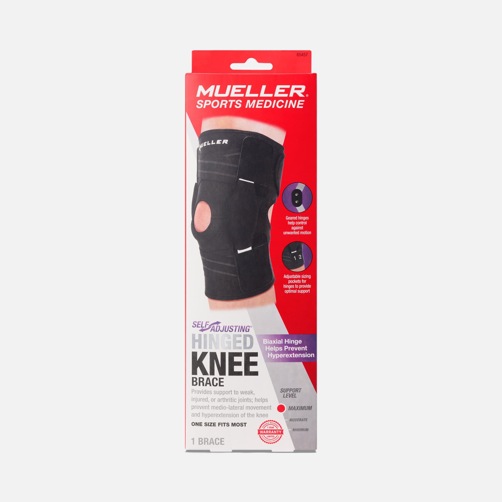 Mueller® Self-Adjusting™ Hinged Knee Brace