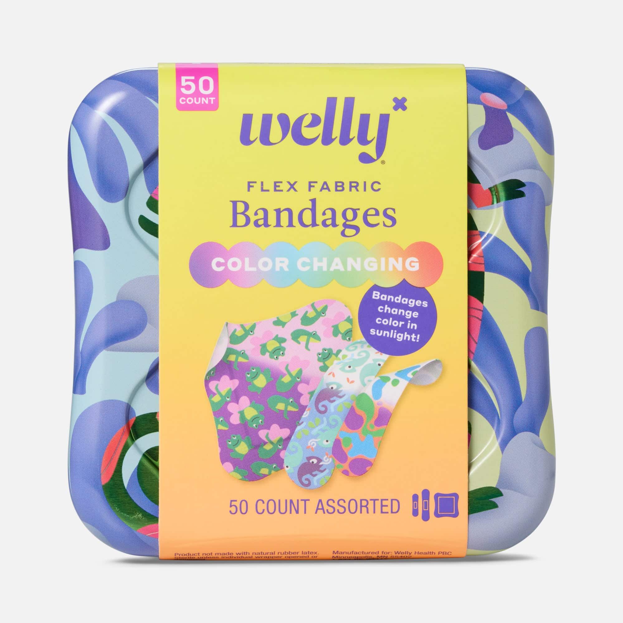 Welly® Flex Fabric Bandages, Color-Changing Chameleon, 50 ct.