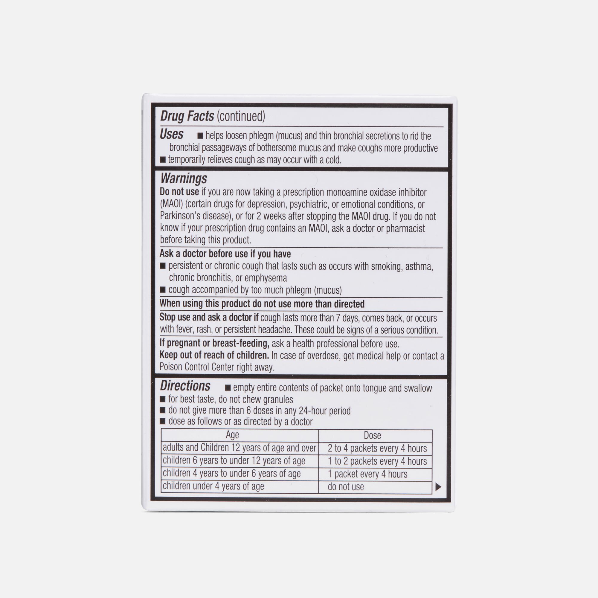 Mucinex Children's Cough & Chest Congestion Mini-Melts Granule Packets, Orange Crème, 12 ct., , large