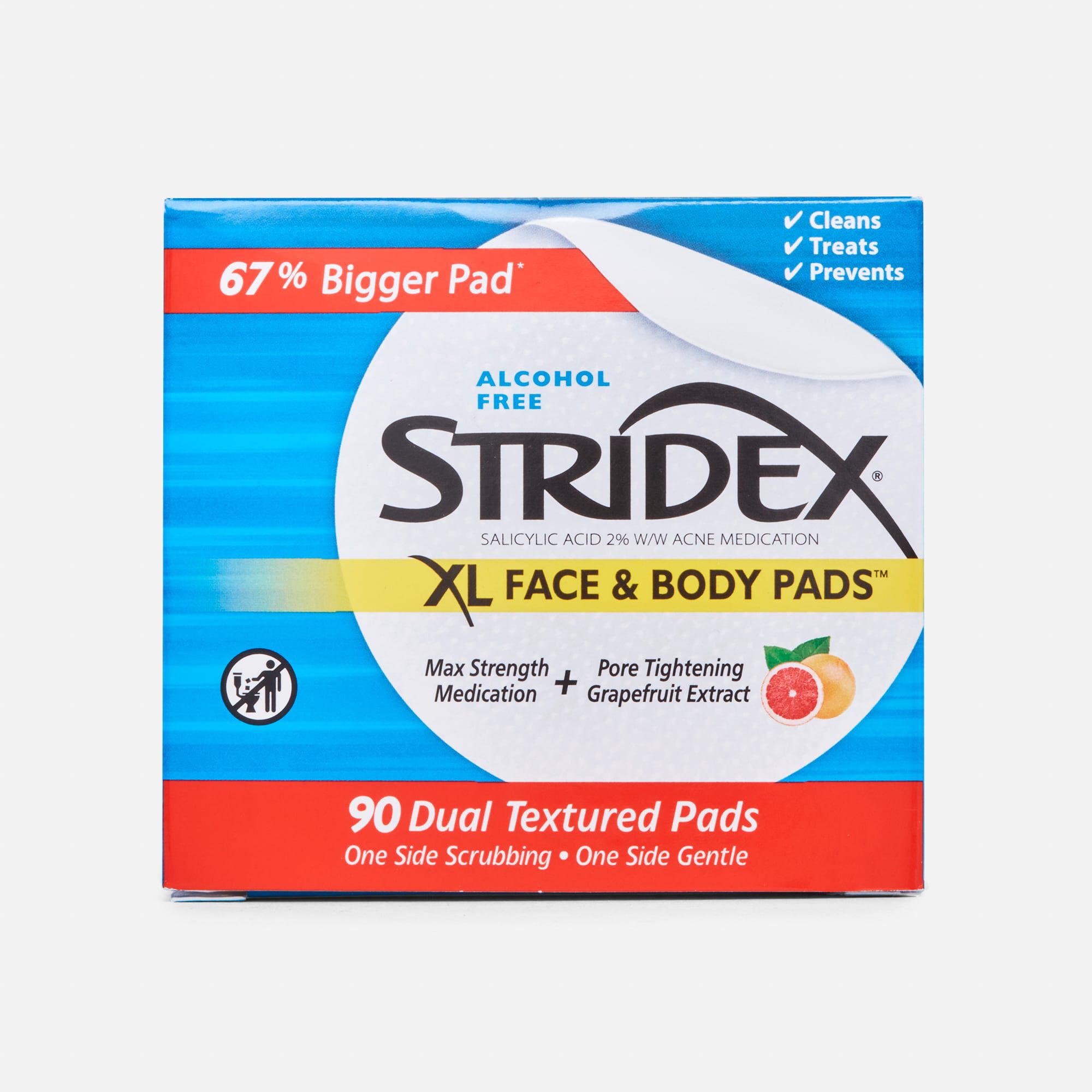 Stridex XL Face & Body Pads, 90 ct., , large