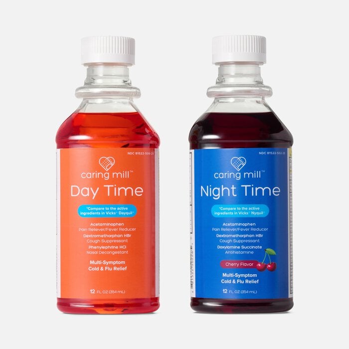 Caring Mill™ Day & Night Cold & Flu Relief Liquid Combo Pack, Original, 12oz, , large